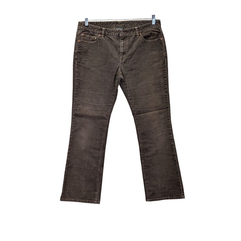 Polo Jeans Co Ralph Lauren Corduroy Pants Brown Womens 14 Y2K Straight‎